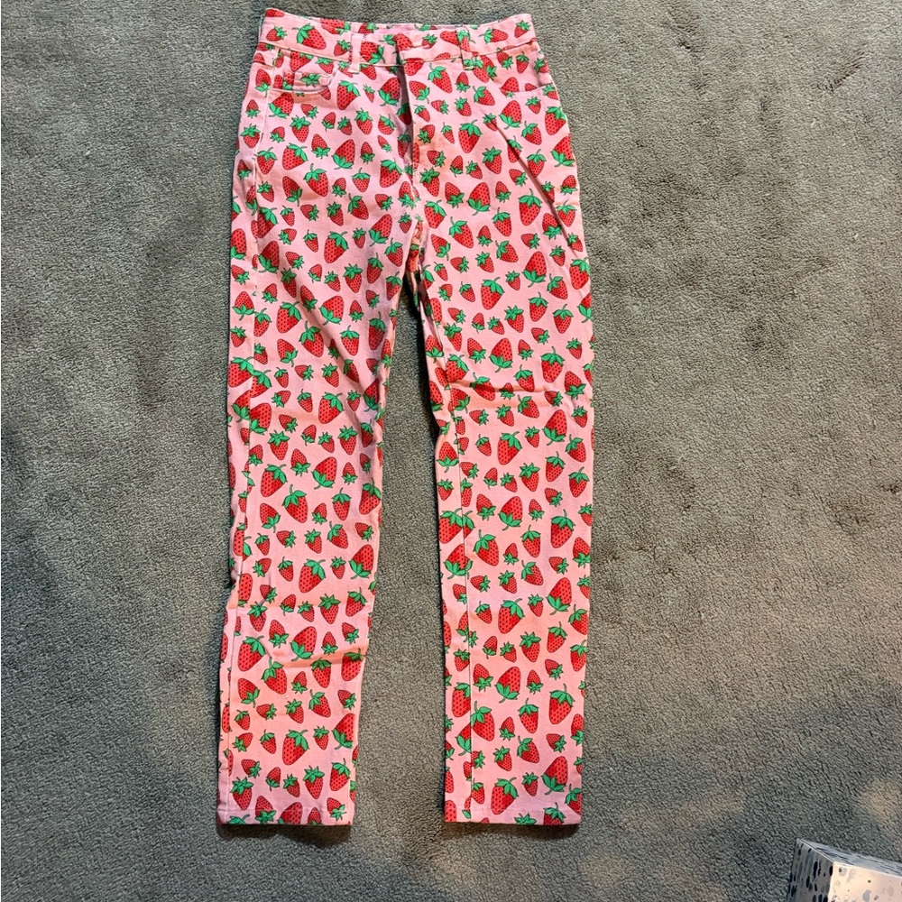 Strawberry Print Pants